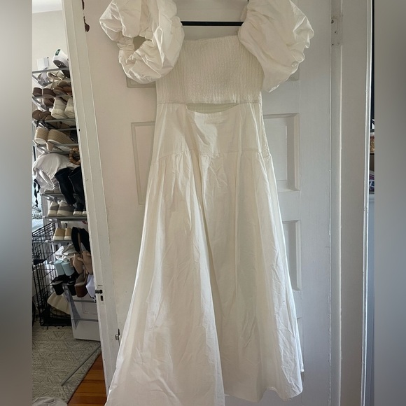 NWT Anthropologie Moon River White Off The Shoulder Dress Women's Size M - Picture 4 of 7